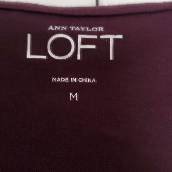 Ann Taylor LOFT Gorgeous Purple Beaded Collar Sleeveless Top Size Medium - Picture 5 of 7